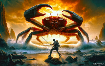 Giant Crab Attack AI Art Prompt