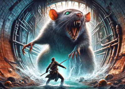 Giant Sewer Rat AI Art Prompt